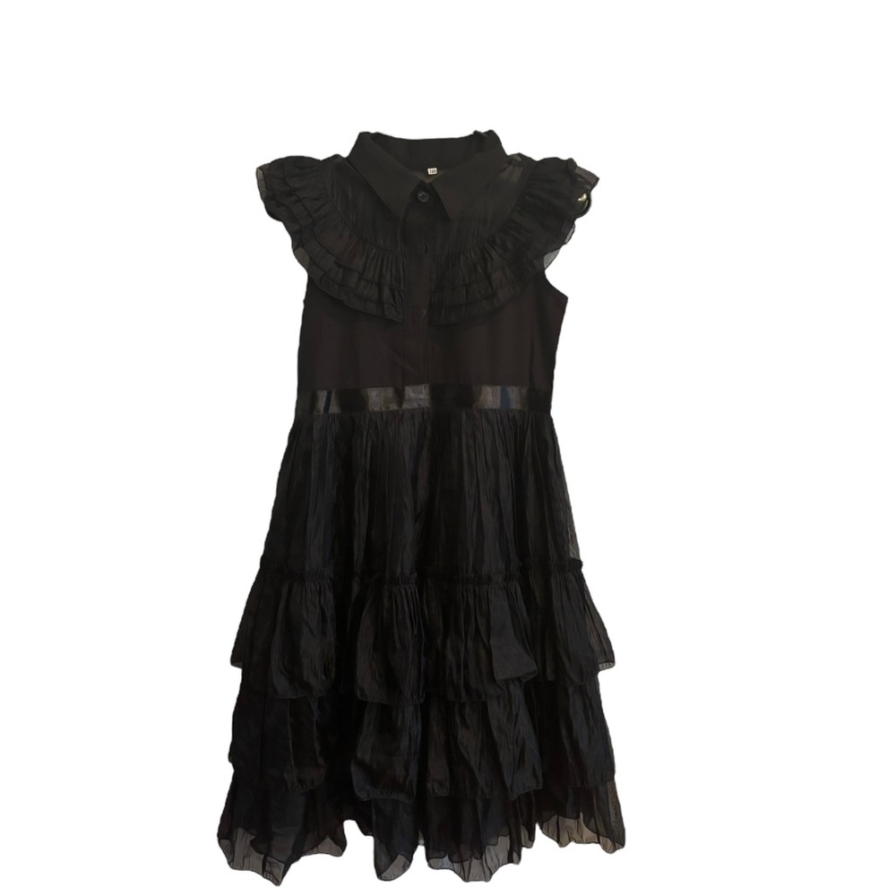 Wednesday Adams Costume‎ Black Ruffled Dress Only